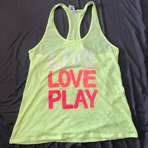 Yellow “LIVE LOVE PLAY” Tank Top